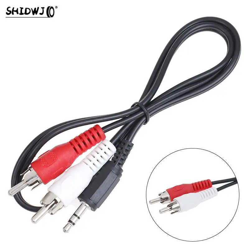 

1pcs 3.5mm Jack Mini Plugto 2 RCA Male Stereo Ohono Audio Speaker Adapter Cable