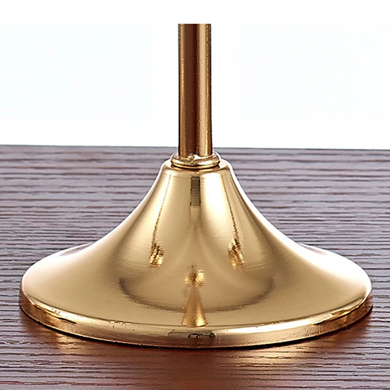 Set Di 3 Portacandele In Ottone Dorato Opaco – Altezze 6.5, 13 E 18 Cm, Base 4 Cm, Per Matrimoni, Camini E Centrotavola
