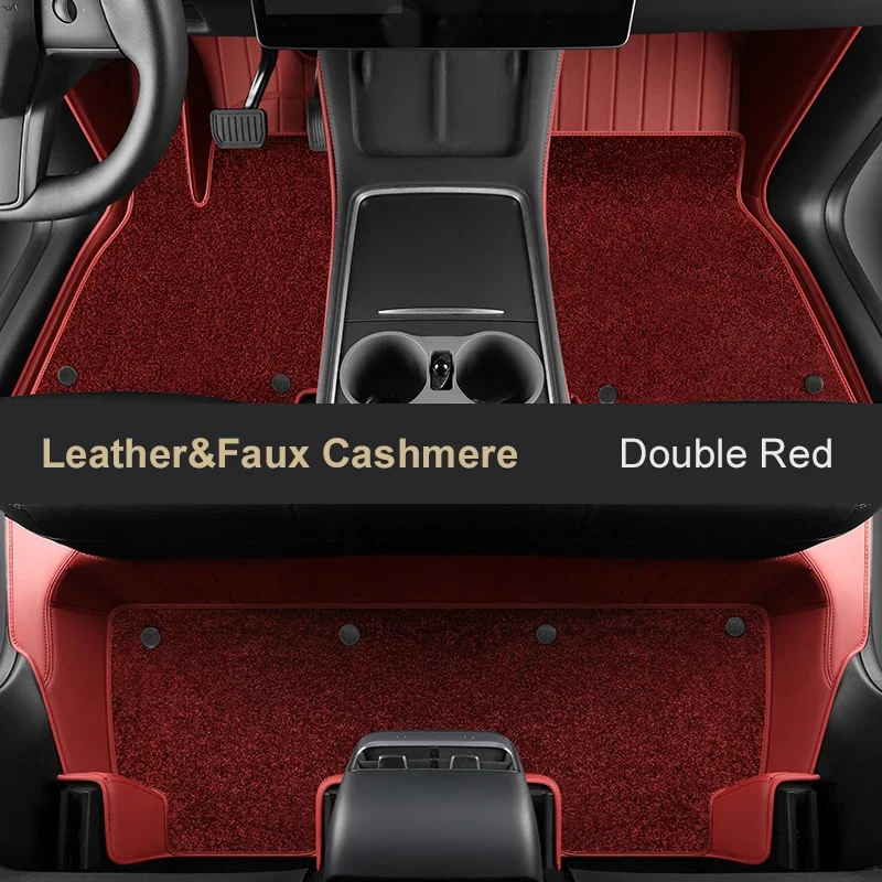 For Tesla Model 3 Fit Car Accessories Floor Mat Interior ECO Material Genuine Leather for Front and Rear Seat