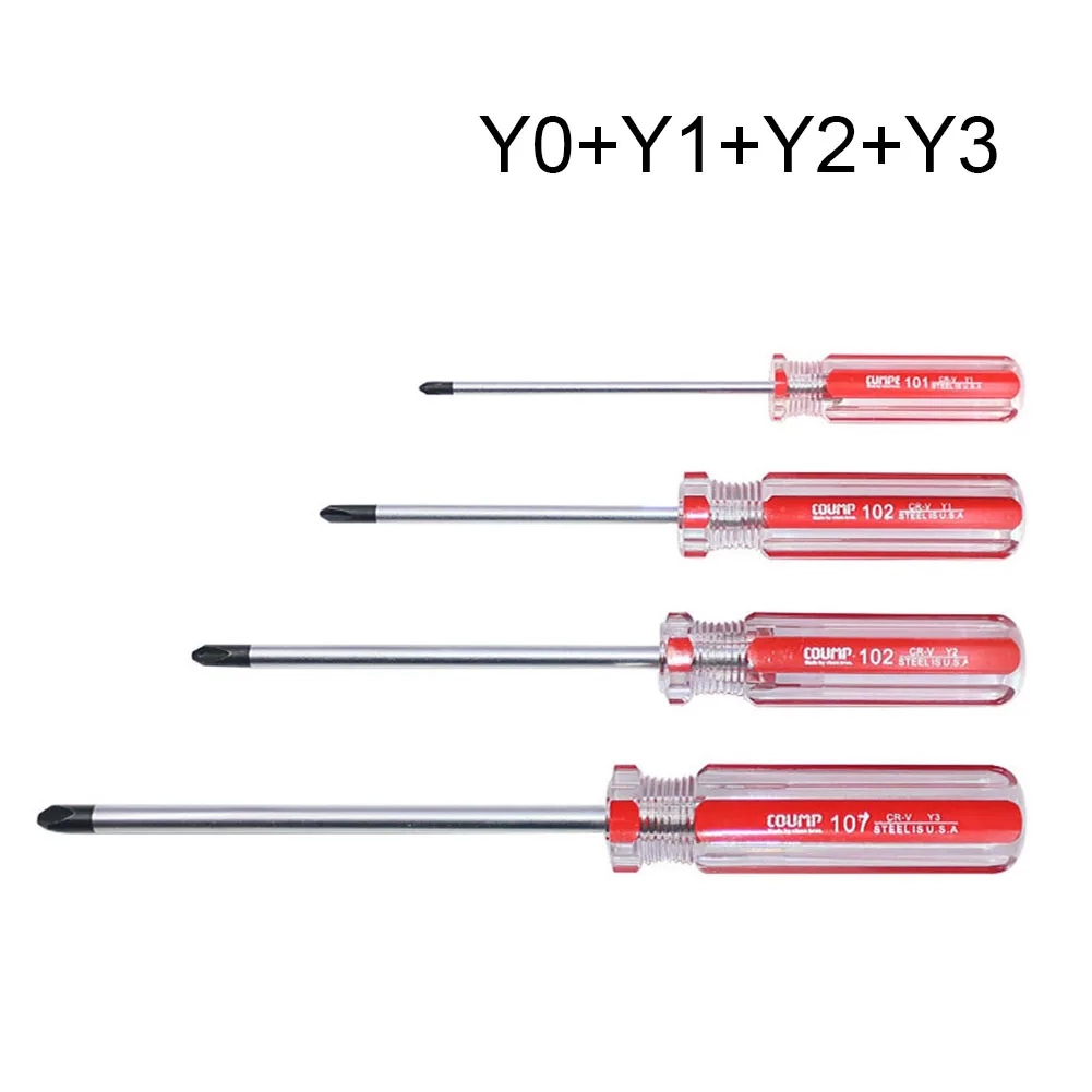 4-teiliges Y-förmiges Schraubendreher-Set, rutschfest, magnetisch, für Tri-Wing-Schraubendreher Y0 Y1 Y2 Y3, Handreparaturwerkzeuge – Detail 2