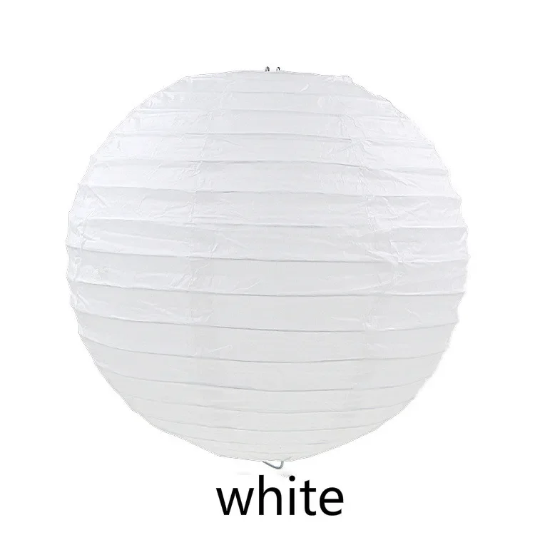 thumbnail image 1 of Farolillo de papel redondo chino para decoración de bodas, cumpleaños, fiestas, manualidades, bricolaje, farolillo blanco colgante, suministros de bolas, rojo y azul, 1 of 5