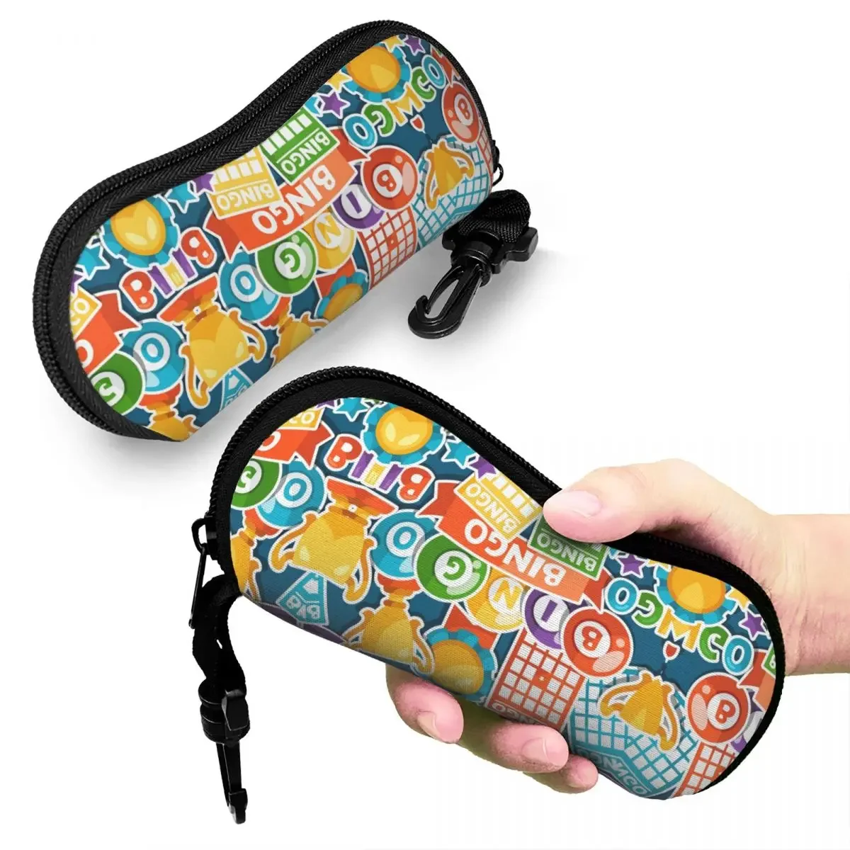 Bingo Paper Game Eyeglass Glasses Case Women Men Soft Sunglasses Protective Pouch