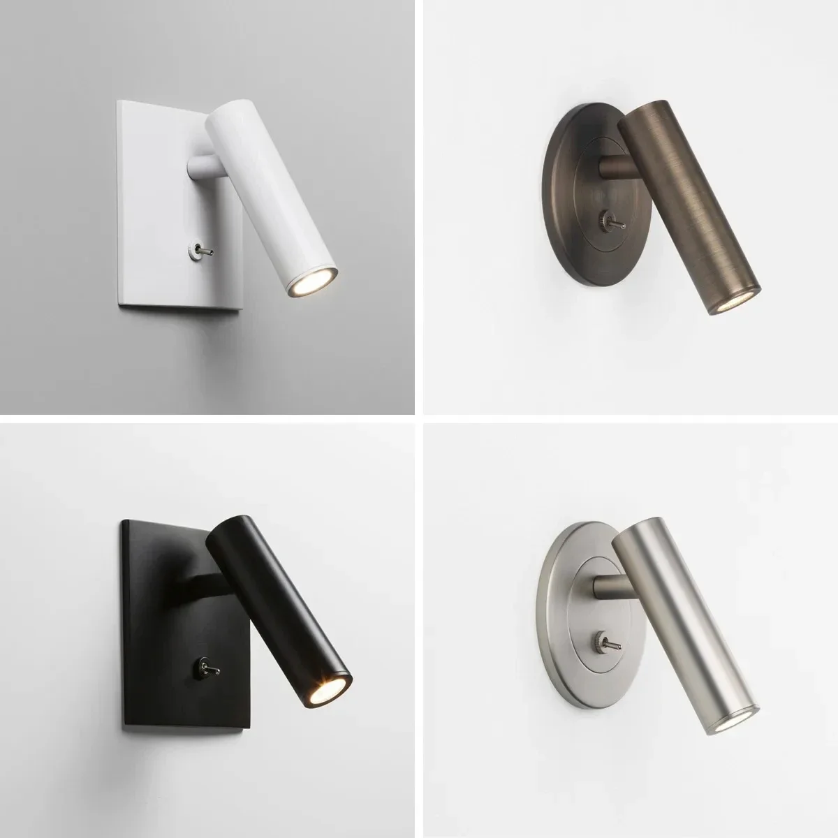 

Embedded LED Reading Wall Lamp With Switch Adjustable Hotel Bedroom Bedside Headboard Sconce Spot Led Light Fixture AC110-220V