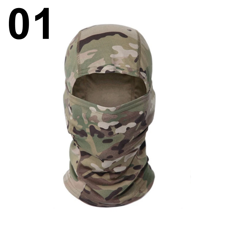 white skully hat Multicam Camouflage Balaclava Cap Full Face Shield Cycling Motorcycle Skiing Airsoft Paintball Protection Tactical Military Hat woolen cap for men Skullies & Beanies