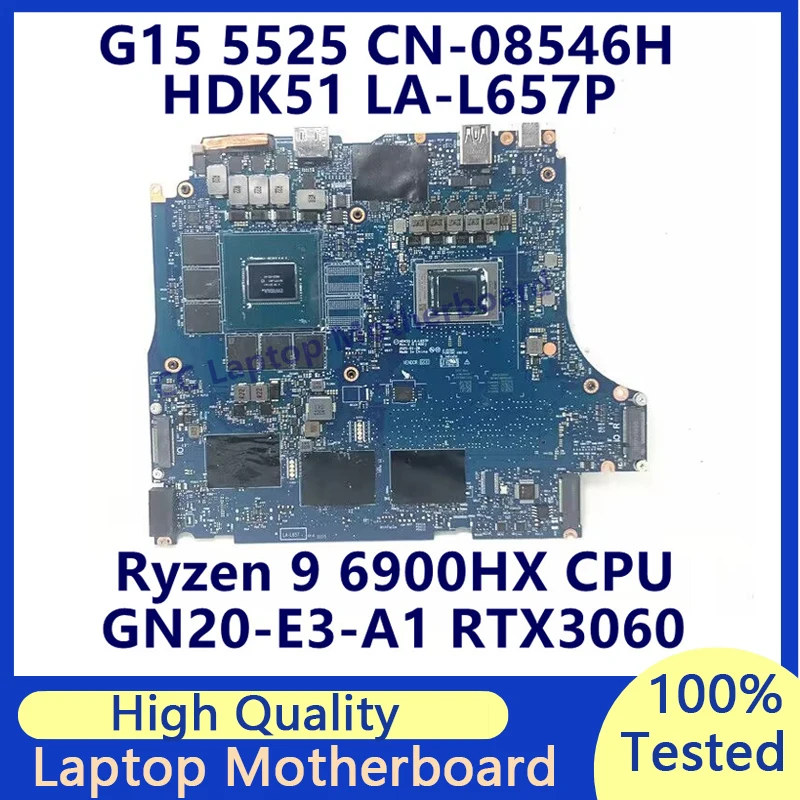 Cn-08546H 08546H 8546H Per Scheda Madre Del Computer Portatile Dell G15 5525 Con Cpu Ryzen 9 6900Hx Gn20-E3-A1 Rtx3060 La-L657P 100% Testato Buono