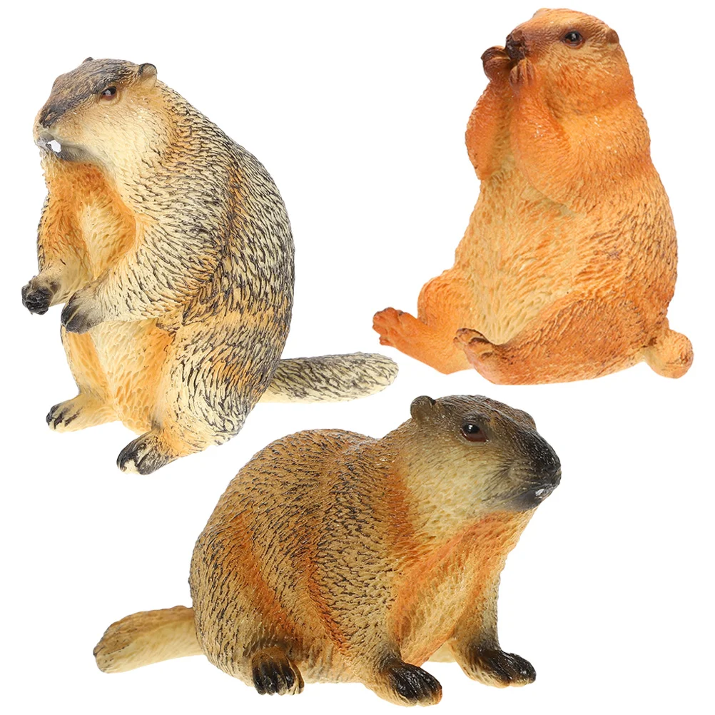 

Garden Groundhog Statue Small Groundhog Figurines Simulation Groundhog Model Plastic Groundhog Wild Animal Figurine Desktop
