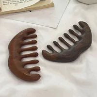 1Pc Natural Sandalwood Comb Wide Tooth Hair Comb Scraping Comb Scalp Massage Hair Comb Anti-static Hair Comb Suitable for All Hair Types - Image 2