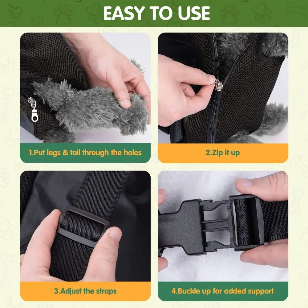 Adjustable Front Dog Carrier Backpack – Small Pets