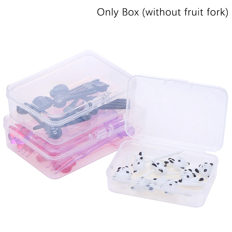 

1Pcs Various Styles Fruit Fork Storage Organize Box Food Toothpicks Bento Box Accessories Without Fruit Fork Home Jewelry Case