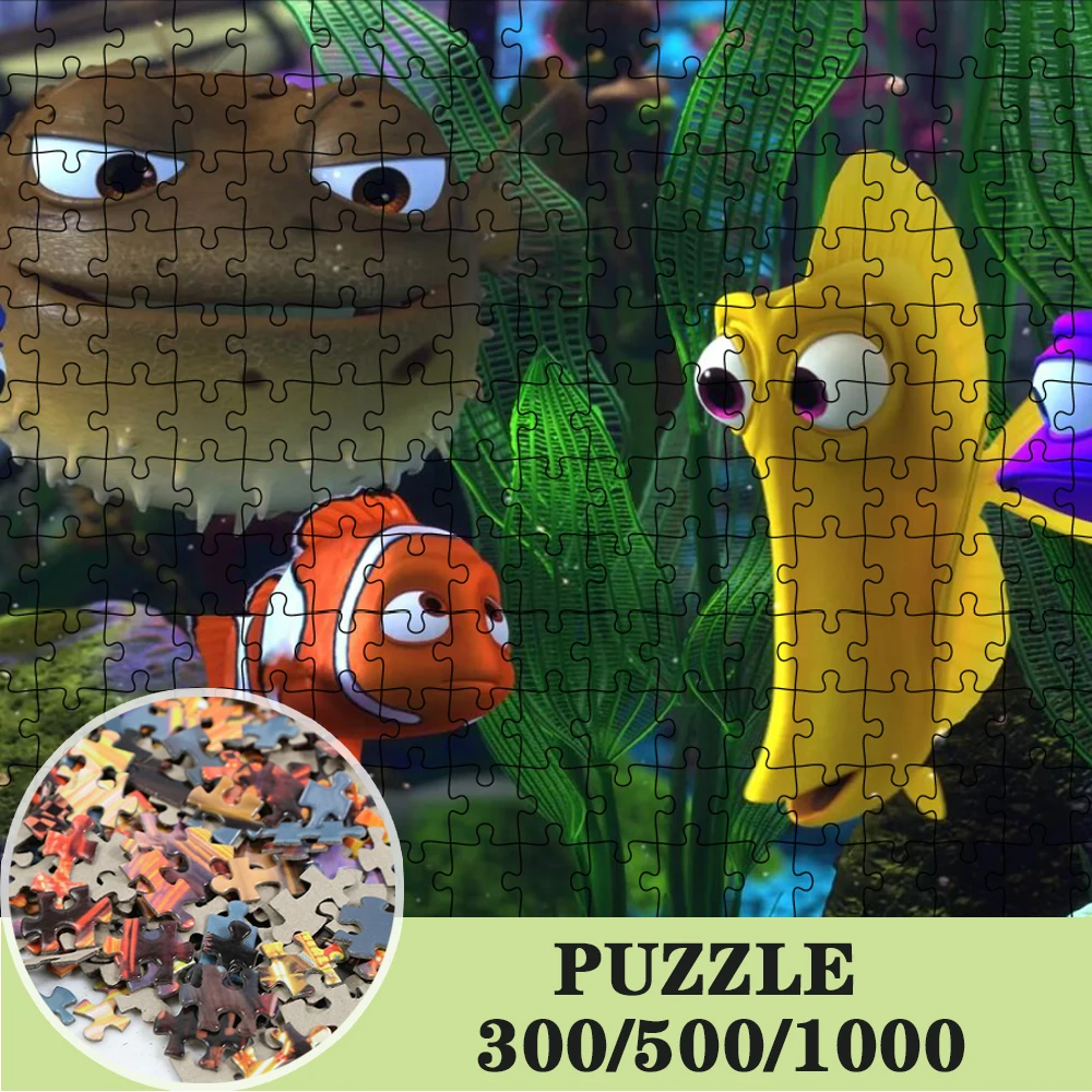 Disney Finding Nemo Puzzles for Adults 1000 Pieces Paper Jigsaw Puzzles Educational Intellectual Diy Puzzle Game Toys Gift 3d puzzles holland windmill paper model diy creative gift children educational toys hot mini world architectural t3