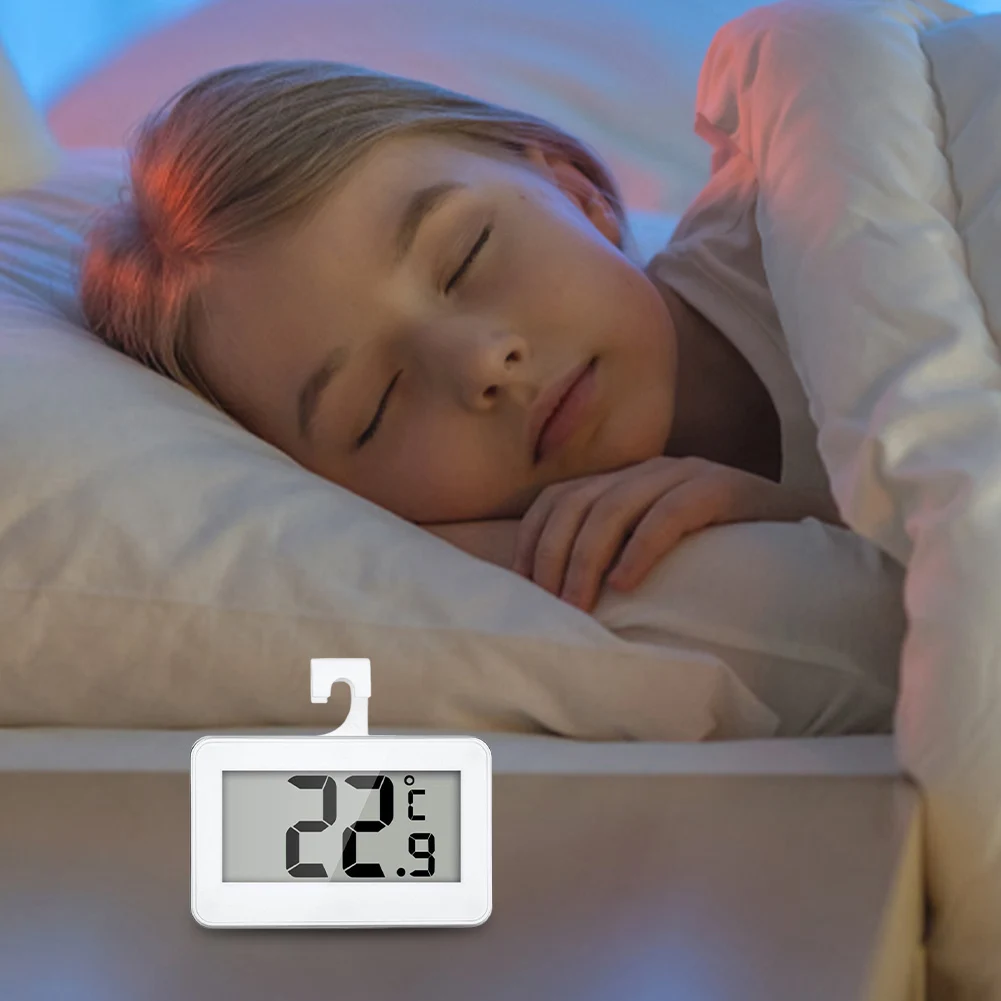 Mini Refrigerator Fridge Thermometer Large LCD Display Digital Freezer Thermometer Room Thermometer for Kitchen Home Restaurants