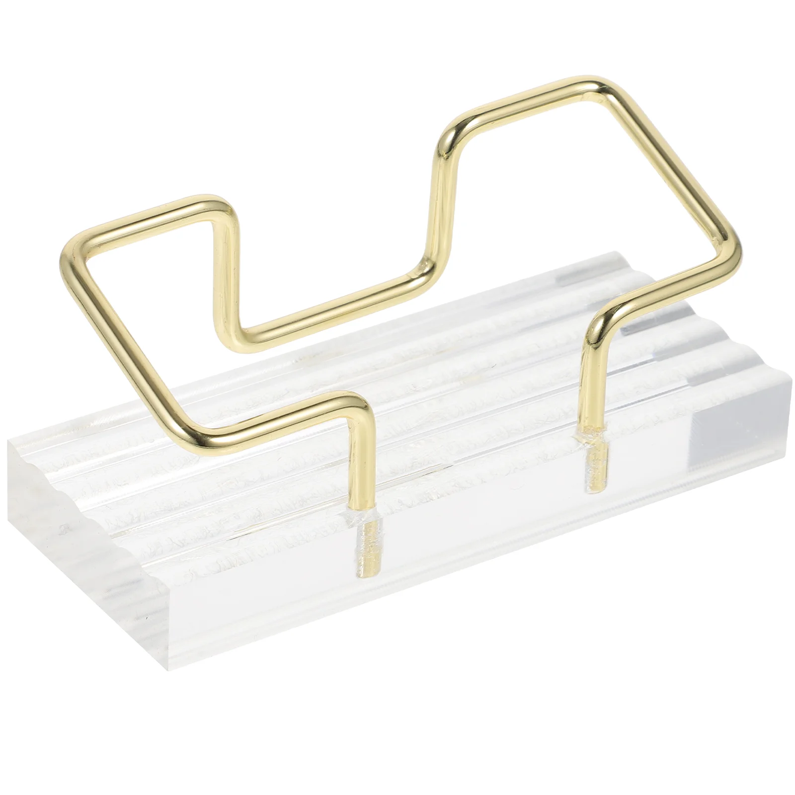 

Acrylic Business Card Holder Decor for Office Holders Stand Display Case Iron Organizer