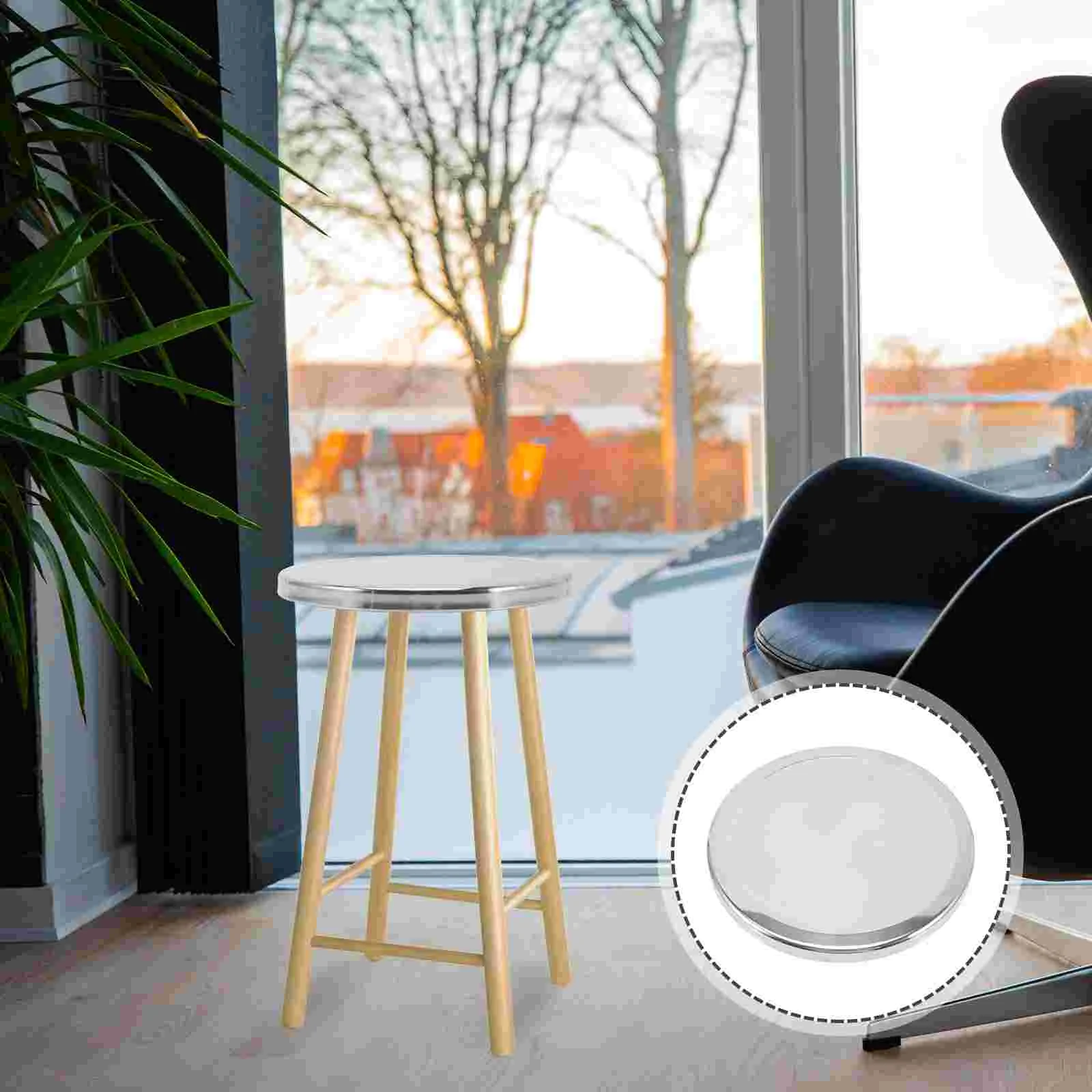 

Chair Srainless Steel Seat Bar Round Seat Round Stool Cover Replacement Bar Stool Seating Part