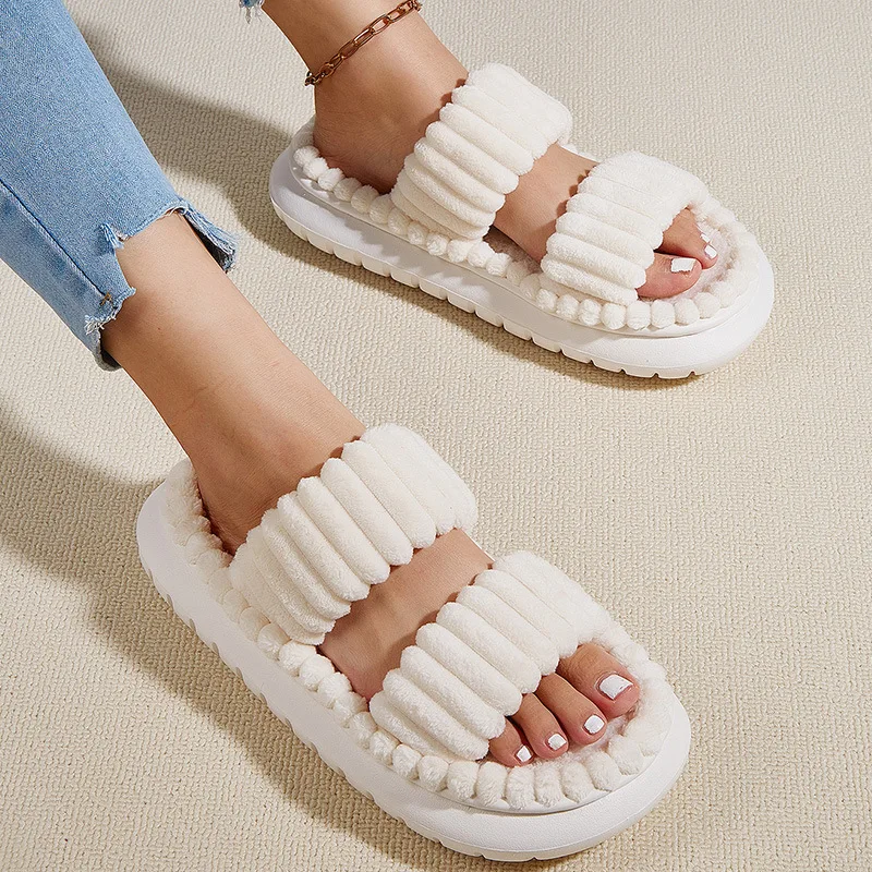 Winter Solid Linen Slippers 36-45size Women Home Slippers Household Cotton Non Slip Thick Mute Shoes Couple Indoor Slipper women slippers
