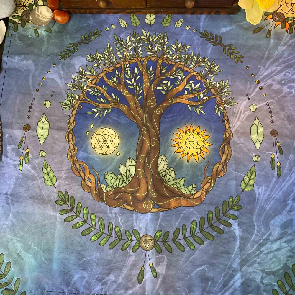 Tree Of Life Decoration Tapestry Altar Tablecloth Wall Hanging Mandala Tarot  Oracle Witchcraft Boho Sun Moon Home Room Decor Mat - Tapestries -  AliExpress