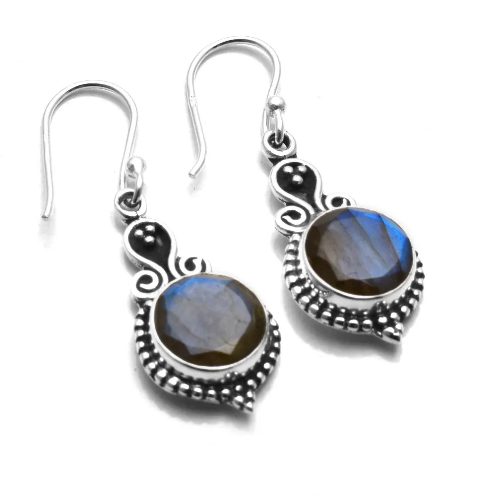 

Genuine Labradorite Earrings 925 Sterling Silver AE2800