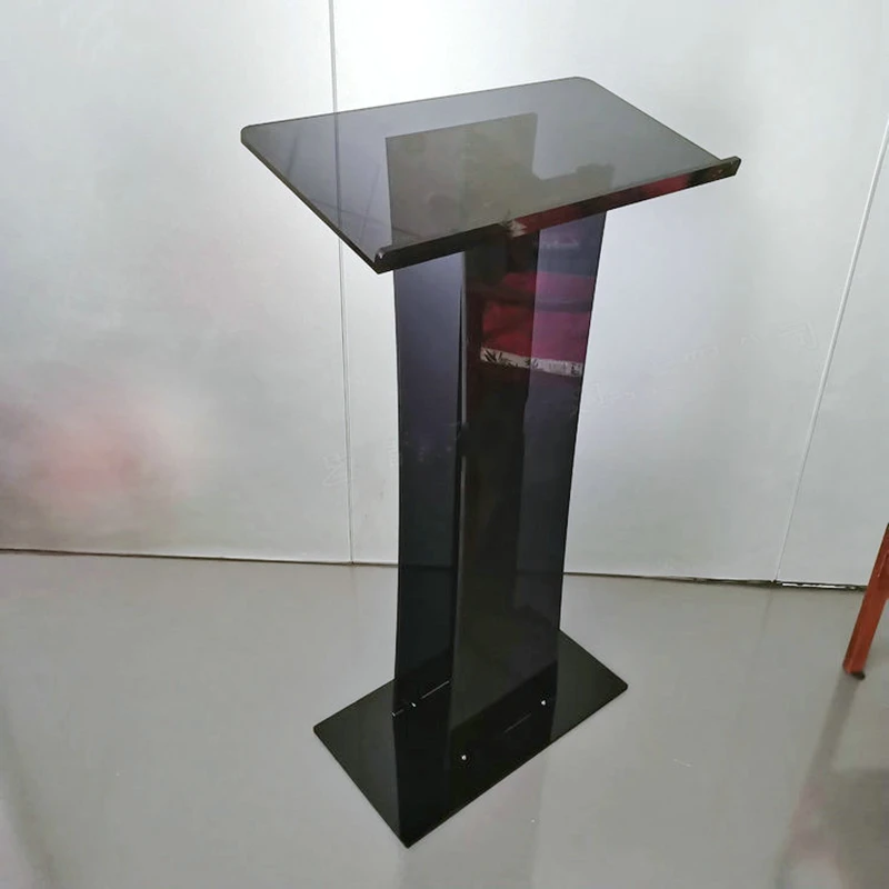 Acrylic plexiglass conference podium podium black acrylic school podium