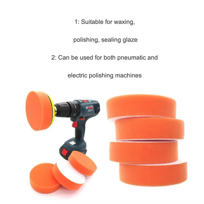 5/10Pcs 125/150mm Car Polishing Pads 6" Sponge Polisher Clean Waxing Pad Auto Paint Maintenance Care Buffing Cleaning Tools 4