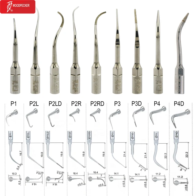 10x Dental Perio Scaling Tips P3 For EMS Ultrasonic Scaler - Dental Hygiene Instruments