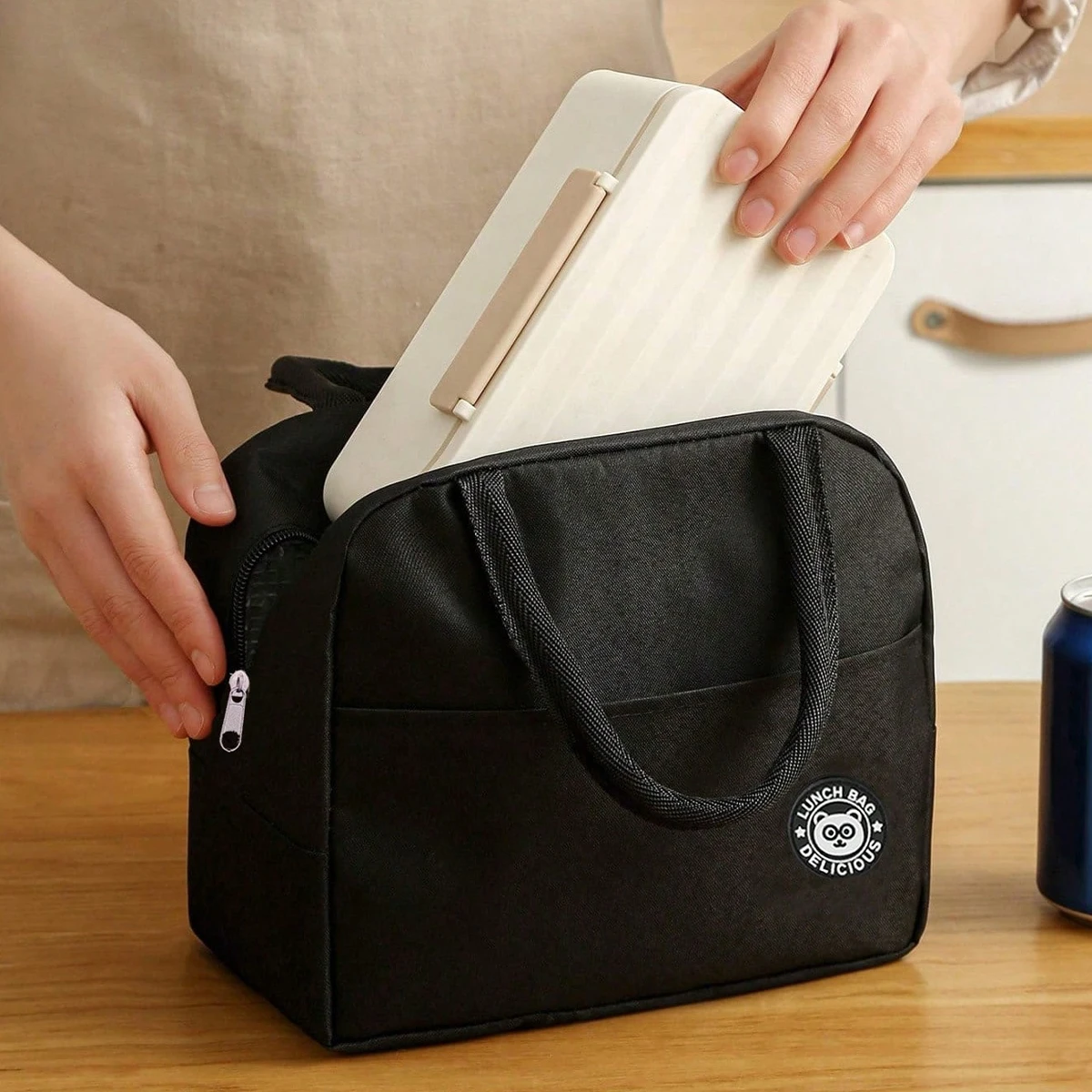 Lunch Bag 1 Large Capacity Insulation Portable Outdoor Rice Bento Student Aluminum Foil