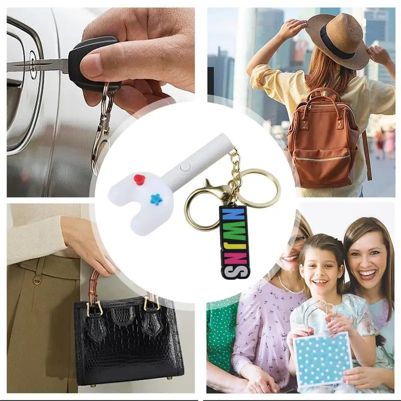 Keychain Light Cute Backpack Pendant Light Stick Keychain Car Key Pendant Music Peripheral Keychain Sing Lover Supporting 5