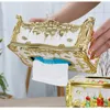 Creative European-style castle tissue holder storage box retro acrylic paper box high-end cafe home kitchen fashion paper box 5