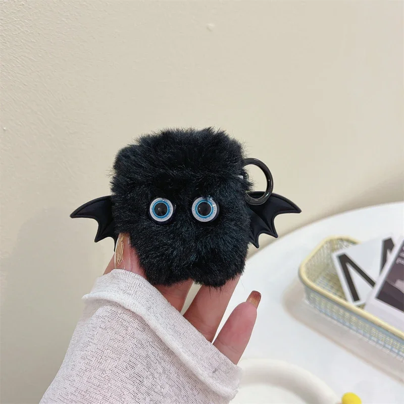 Cute Devil Winter Soft Fluffy Fuzzy Warm Case Per Apple Airpods 2 3 Generation Cover Per Airpods Pro 2Nd Per Air Pods Protective