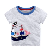 

1-6 Years Baby Boy T-shirt 2022 Summer New Fashion Cartoon Print Short Sleeve Top for Girl Cotton Kids Clothes Girls Costumes