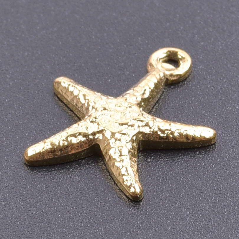 6 Stück echt vergoldet Ozean Tier Schildkröte Muschel Seestern Diy Charms für Schmuckherstellung Bulk Edelstahl Charm Anhänger – Detail 21