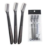 3 Pcs Eyebrow Trimmer Face Razor Eyebrow Portable Blades Shaver Knife Hair Remover Set Makeup Eyebrow Profiler Tools 1
