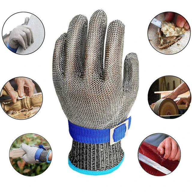 Safety Cut Proof Stab Resistant Work Gloves Stainless Steel Wire Safety  Gloves Cut Metal Mesh Butcher Anti-cutting Work Gloves - AliExpress