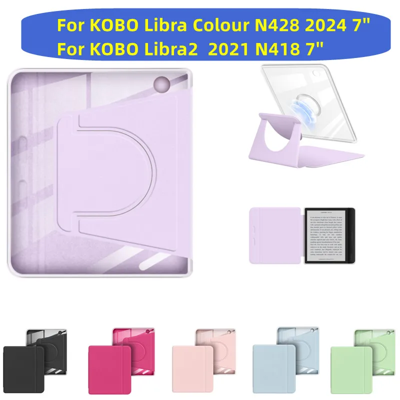 Magnetic Detachable 360° Rotatable Acrylic PU Leather Stand Cover