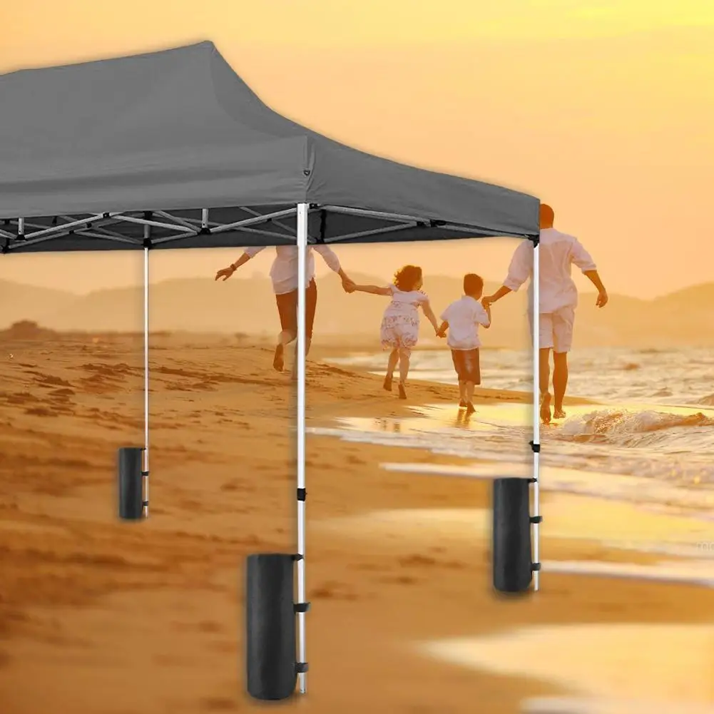 Awning Sandbag 600D Oxford Folding Gazebo Stabilization Sandbag Waterproof Shelter Canopy Rod Base Single Tube for Beach Camping