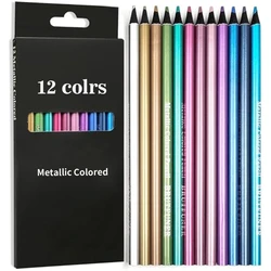 Metallic Colored Pencil Set - 12 Vibrant Colors for DIY Art and Home Projects (12 Colors)