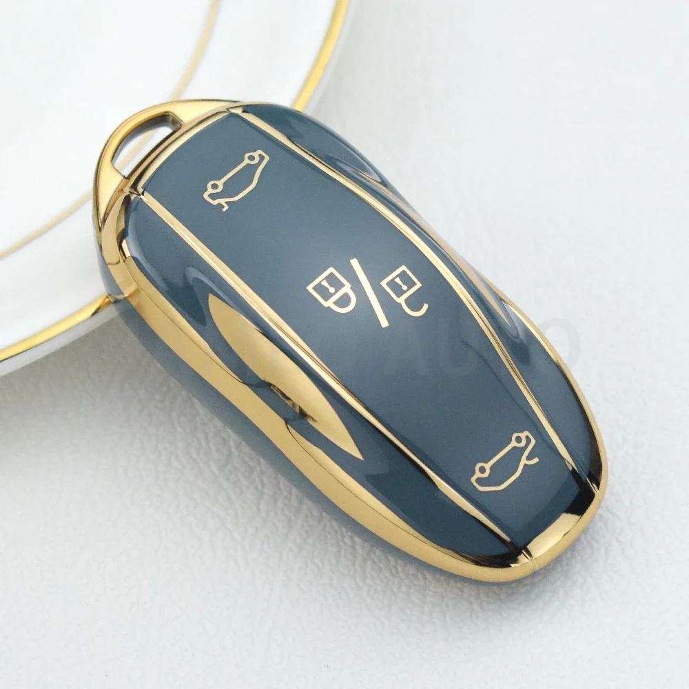 עבור tesla מודל 3 s x y אוטומטי פגז שלט fob tpu מכונית מקשים חכם