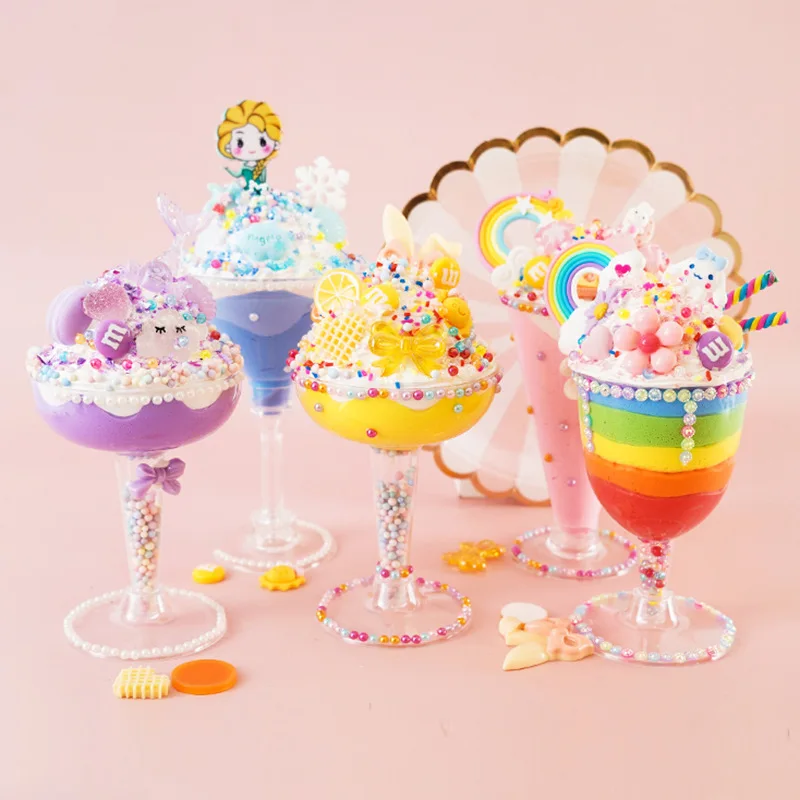 

Children's Handmade DIY Cream Colorful Ice Cream Cup Material Package Simulation Dessert Ultralight Clay Educational Toys