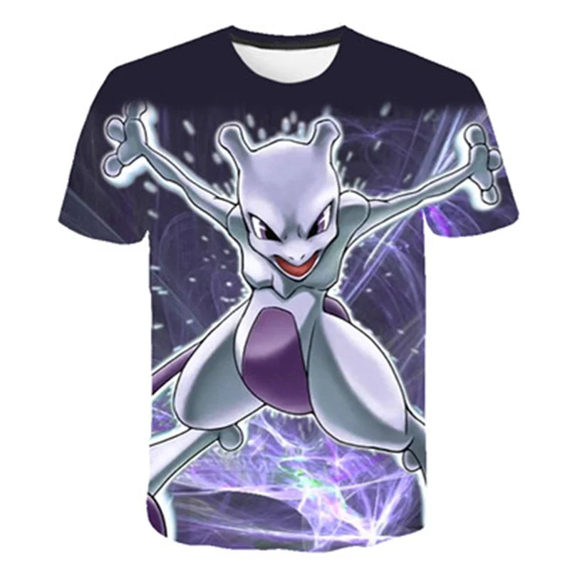 2022 New boys girls pokemon 3D T-shirt Casual Short Sleeve O-Neck Fashion anime Printed t shirt kids fashion lively T shirts T-Shirts cheap