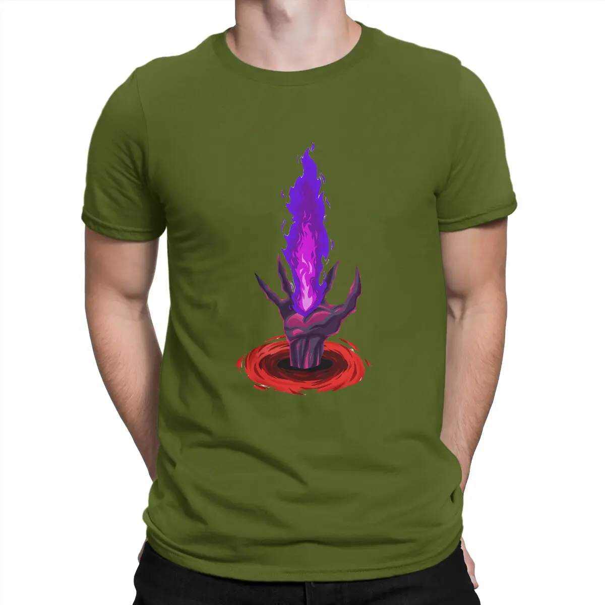 thumbnail image 1 of Camiseta con diseño gráfico de Breach Hand para hombre, camiseta de algodón divertida de Path of Exile, camiseta de manga corta con cuello redondo, camisetas estampadas., 1 of 7