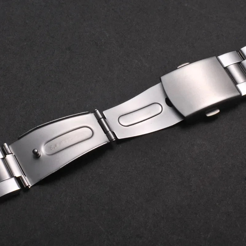 Premium Stainless Steel Metal Watch Band with Folding Buckle - Universal Bracelet Replacement