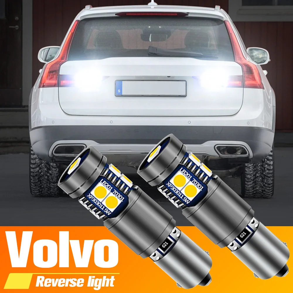 2Pcs Led Backup Light Blub Reverse Lamp H21W Bay9S 64136 Canbus Nessun Errore Per Volvo S60 2010-2018 V90 2016 2017