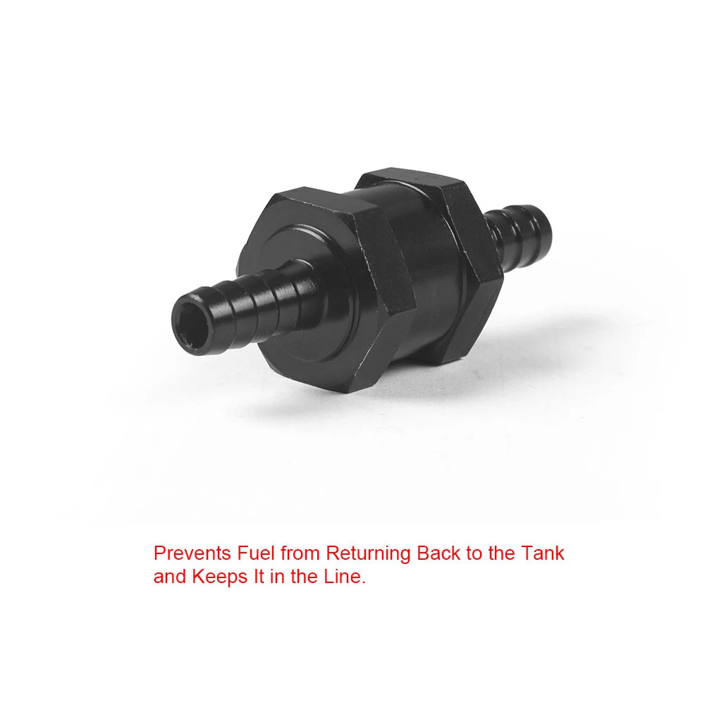 Fuel Check Valve 1pcs Universal Fuel Non Return Check Valve 6/8/10/12mm Aluminium Alloy Petrol Diesel Water Fuel Line One Way For Peugeot Renault