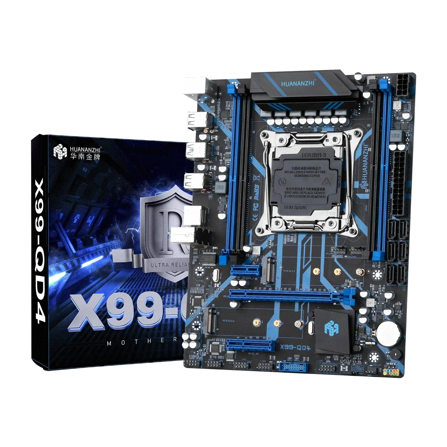 X99-QD4 Moederbord Combo Set Processor Xeon E5 2680 V4 Kit Met 2X16G 2400Mhz Ddr4 Recc Ram Ondersteuning Nvme Ngff Usb 3.0 LGA2011-3