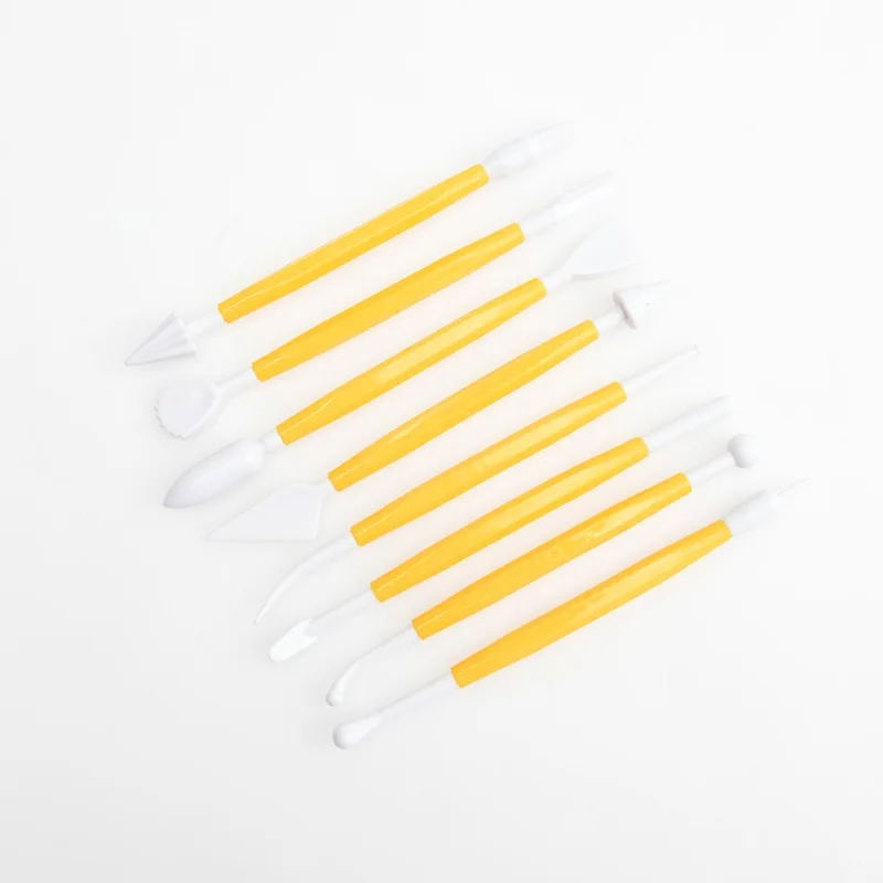 New 8Pcs/Set Plastic Clay Sculpting Set Wax Carving Pottery Tools Carving Sculpture Shaper Polymer Modeling Clay Tools
