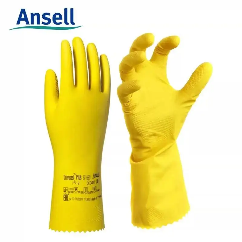 Ansell ALPHATEC&reg; 87-650 1 Pair Universal 87-650 Lightweight gloves 100% cotton lining comfortable chemical resistance Work Gloves
