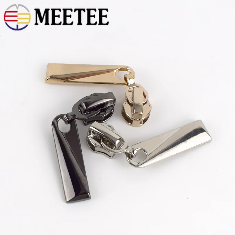 10/20pcs 5# Zipper Sliders for Resin/Nylon/Metal Zippers DIY Clothes Jacket Coat Luggage Zip Head Repair Kit Sewing Accessories
