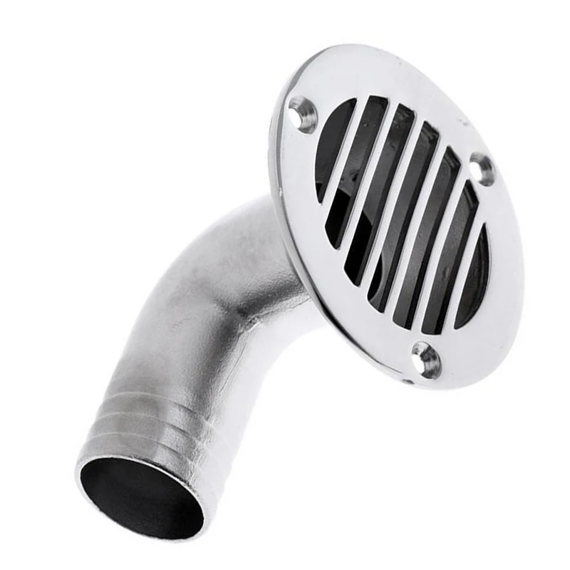 Acouto 316 Stainless Steel Deck Drain - 90 Degree Scupper For Marine Boats
