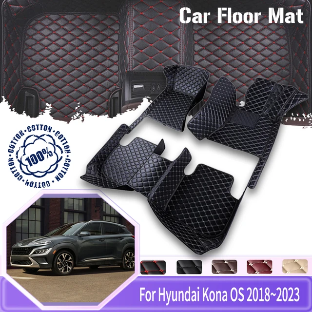 Auto Boden Matten Für Hyundai Kona Kauai OS 2018 2019 2020 2021 2022 2023 5  Sitze Auto Matts Boden Teppich wasser Puh Auto Zubehör - AliExpress