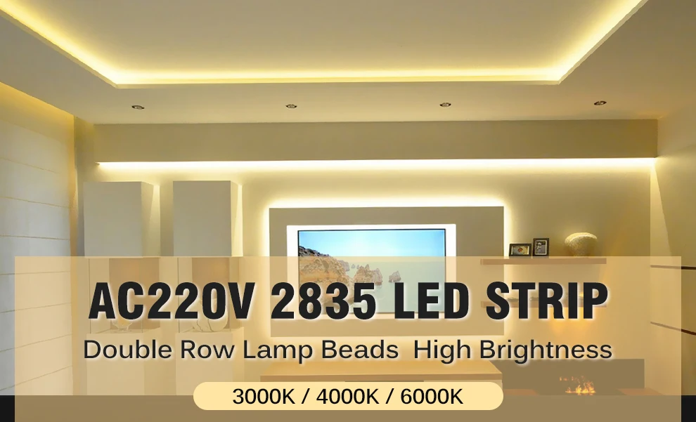 LED-Streifen Licht AC 220V SMD 180 flexible IP67 wasserdichte LED-Band 120leds/m Band für Wohnzimmer 2m 3m 5m 8m 10m 15m 20m – Detail 1