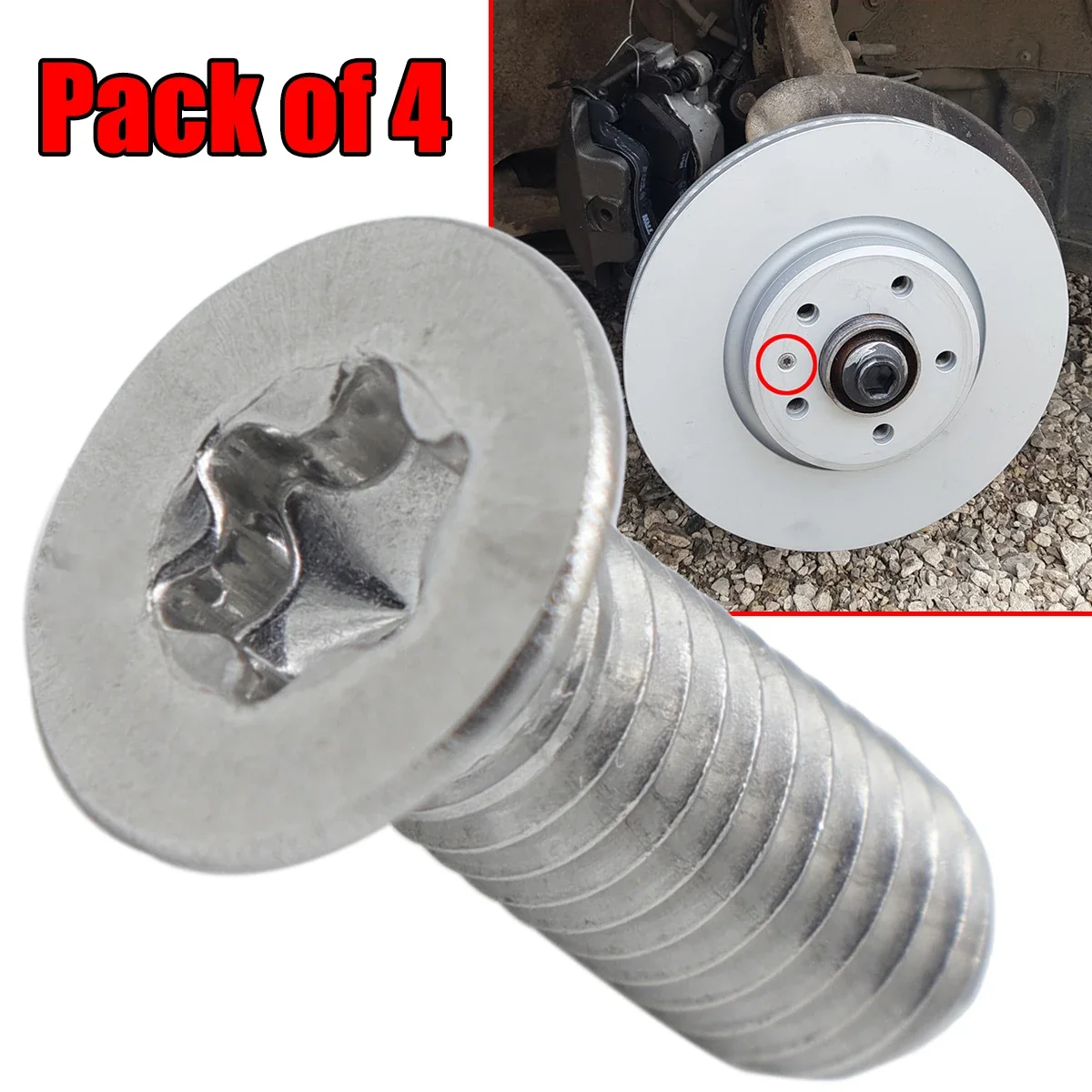 Auto Fasteners Auto Accessories Car Screws Car Accessories Stainless Steel Bolt Stainless Steel Screw 4X Hex Socket Countersunk Bolt FOR VW GOLF MK1 MK2 MK3 MK4 CADDY SCIROCCO Brake Rotor Disc Retaining Screw Stainless Steel Spare