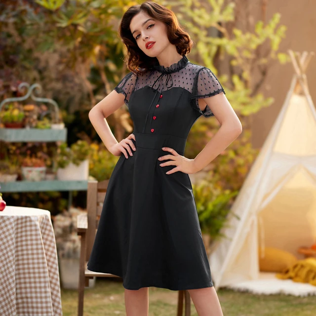 1950s Vintage Dresses | Vintage Dress Swing | Stand Collar Dress | Women's  Dresses - Dresses - Aliexpress